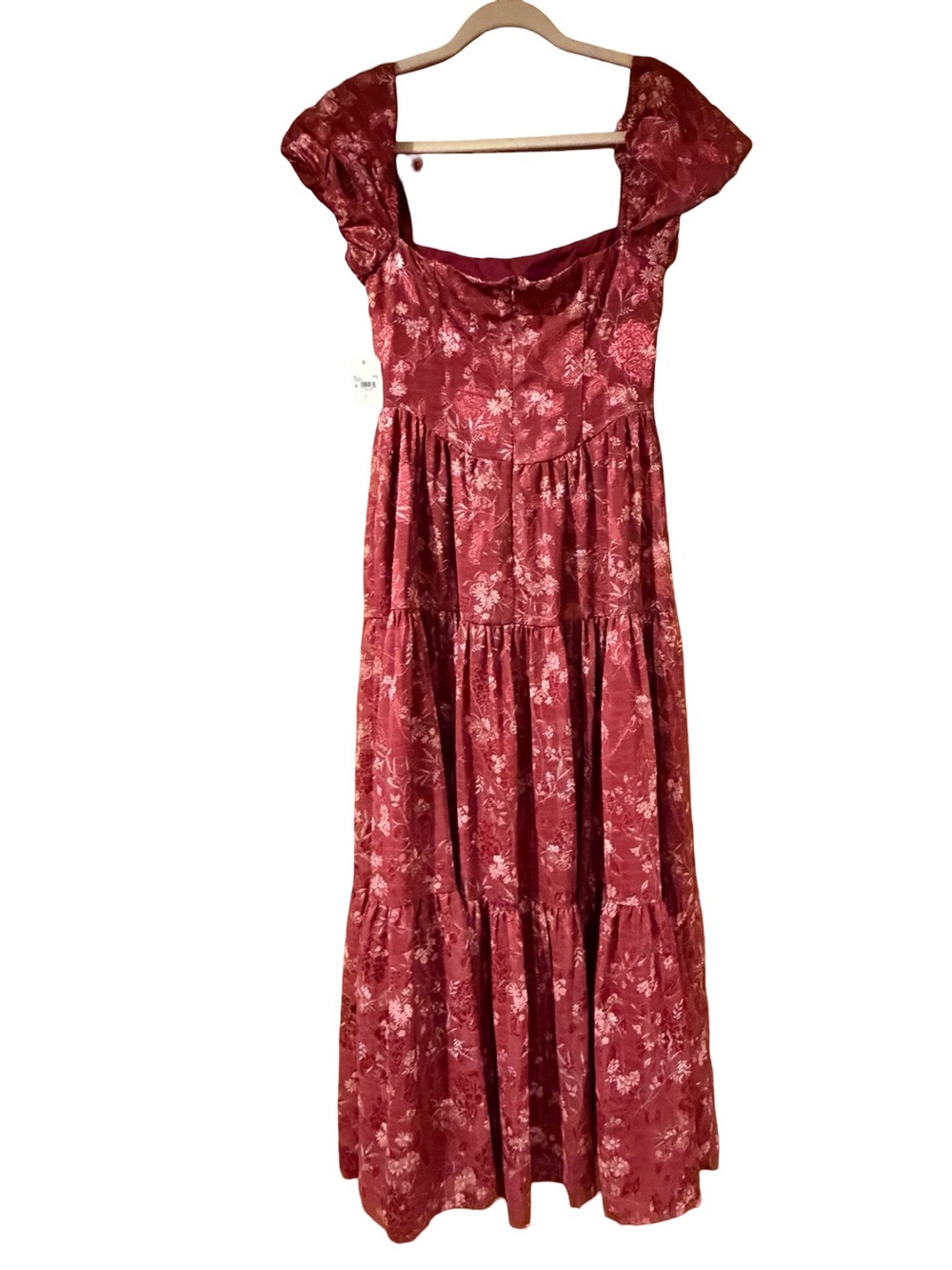 Altar’d State Junie Floral Maxi Dress Burgundy S NWT - Picture 8 of 12